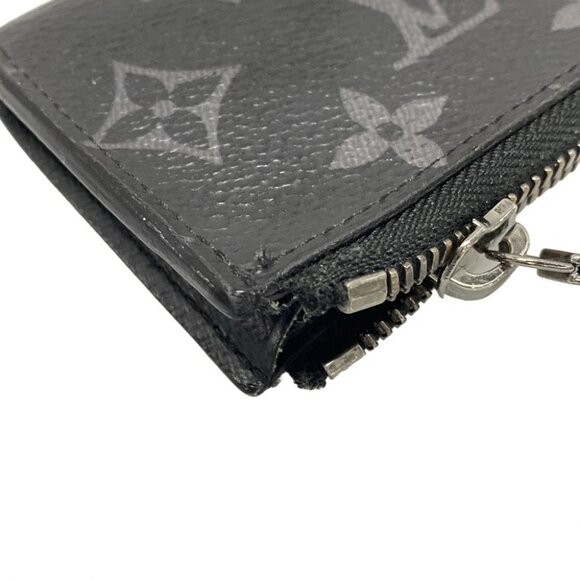 Auth LOUIS VUITTON Porte Monnaie Jour M63536 Monogram Eclipse - MB5108 Coin Case - Picture 6 of 10